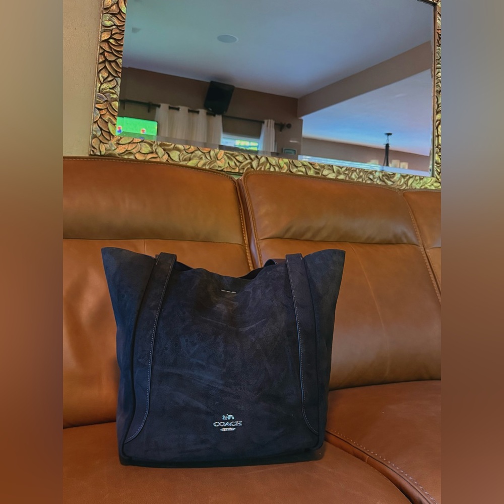Coach Dark Brown Suede Women’s Tote